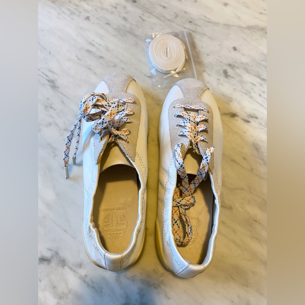 Tory Burch Sport Packable Leather Tennis Sneakers